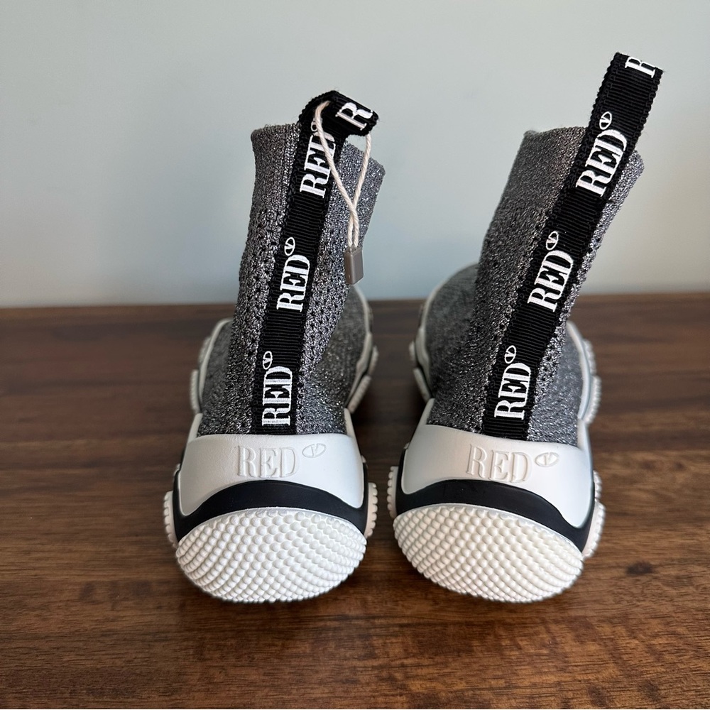 Red(V) women’s Gray Knit High-Top Sneakers size 6. FREE GIFT WITH THIS PURCHASE. - Picture 3 of 10